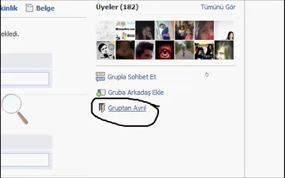 Facebook İstemeden Girilen Gruptan Ayrılmak (çıkmak)