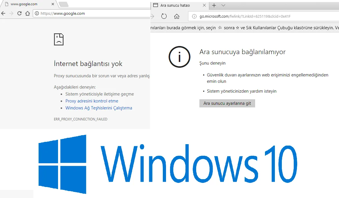 Windows 10 Proxy Sorunu & Çözümüm